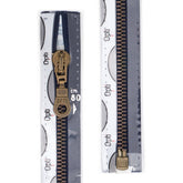 Rits deelbaar | Opti | metaal brons M60 | 80 cm | 210 donkerblauw Deelbare Rits OPTI - D - M60 - BRONS - 80 - CM - 210 - DONKERBLAUW 4008003902921